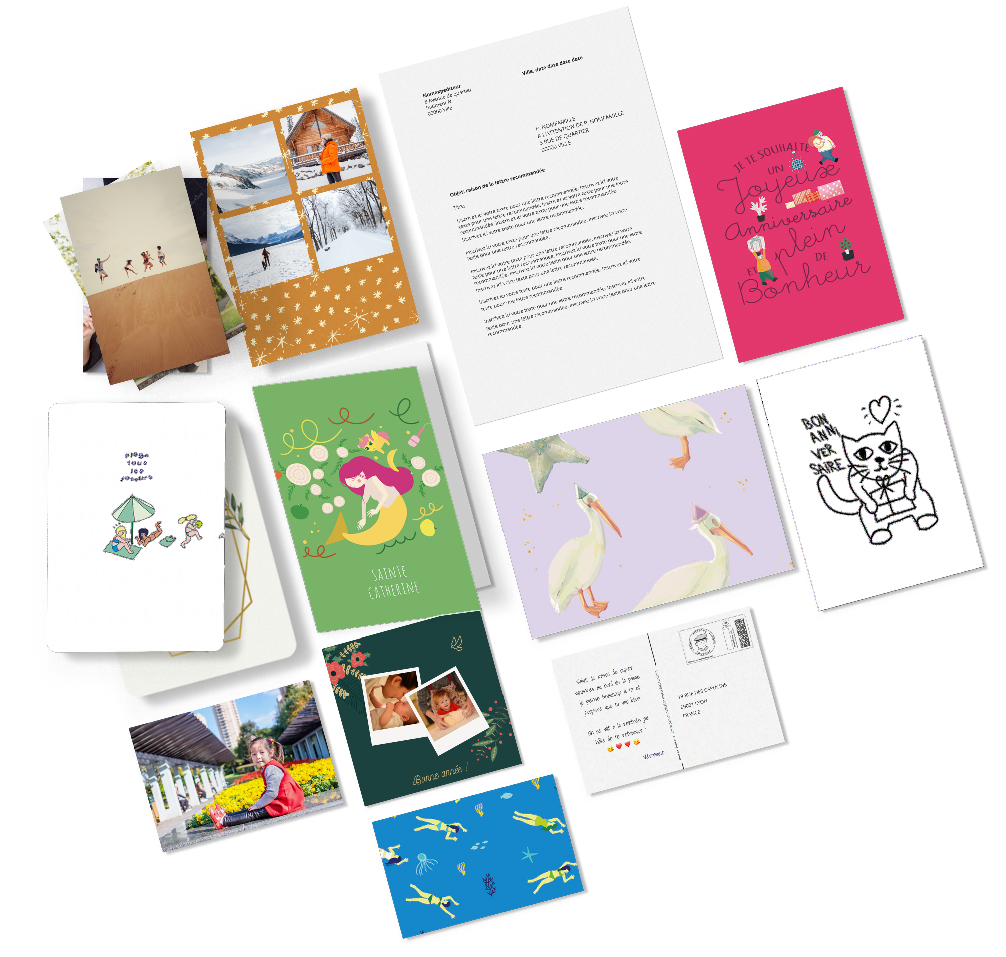 Gabarit marketing des produits Merci Facteur Pro